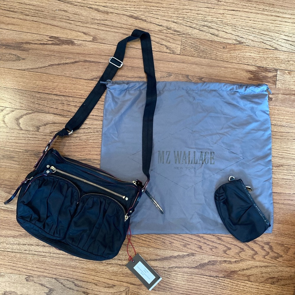 Vintage MZ Wallace Paige Black Bedford Bag with Black Oxford